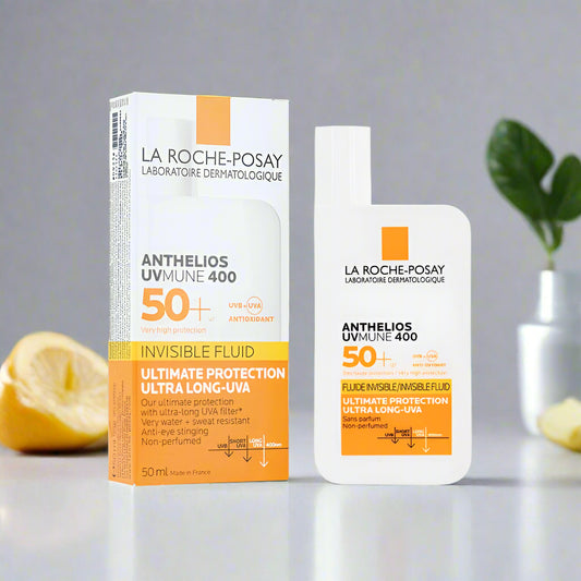 La Roche-Posay Anthelios UVMune 400 Invisible Fluid SPF50+ (50ml) Ultra-Light Daily Sunscreen | Broad Spectrum UVA + UVB Protection